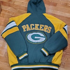 NFL Green Bay Packers Fleece Winter Coat Jacket XL